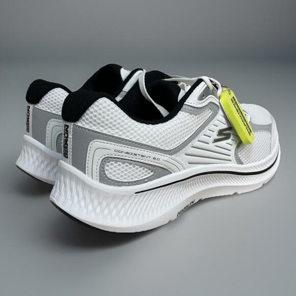 Skechers Go Run Men Size 8.5 Consistent 2.0 Silver White Wolf Running Shoes New - Picture 4 of 8